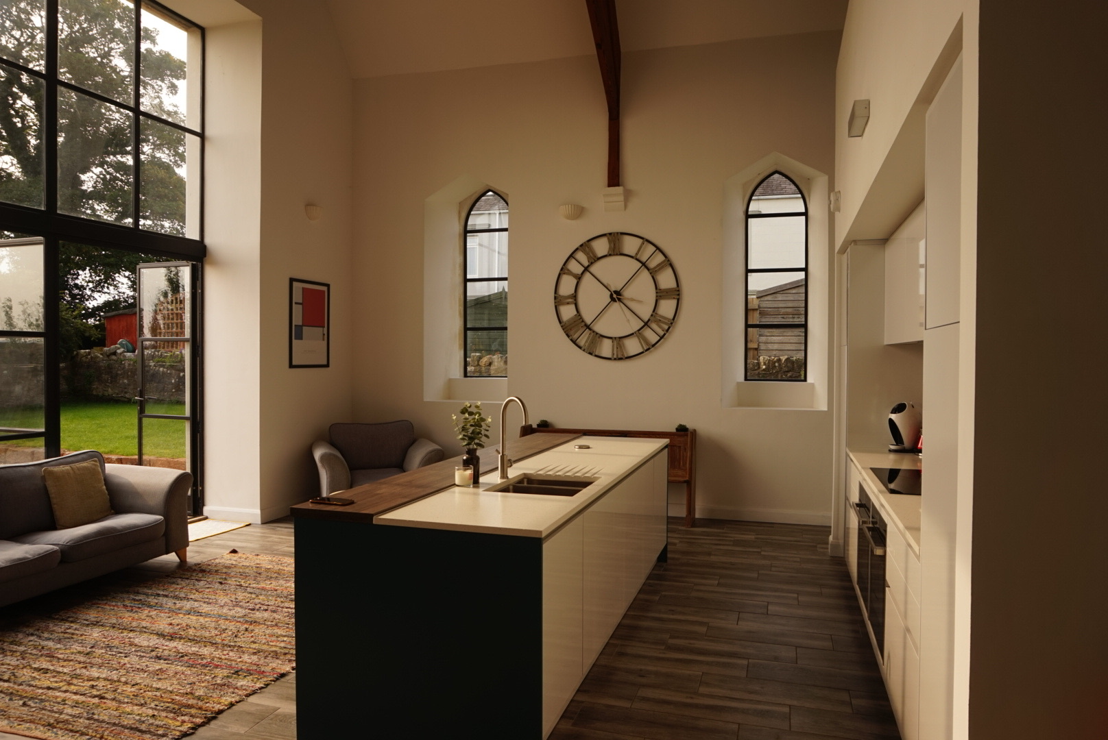 Red Raven Design project — barn conversion kitchen, arched opening