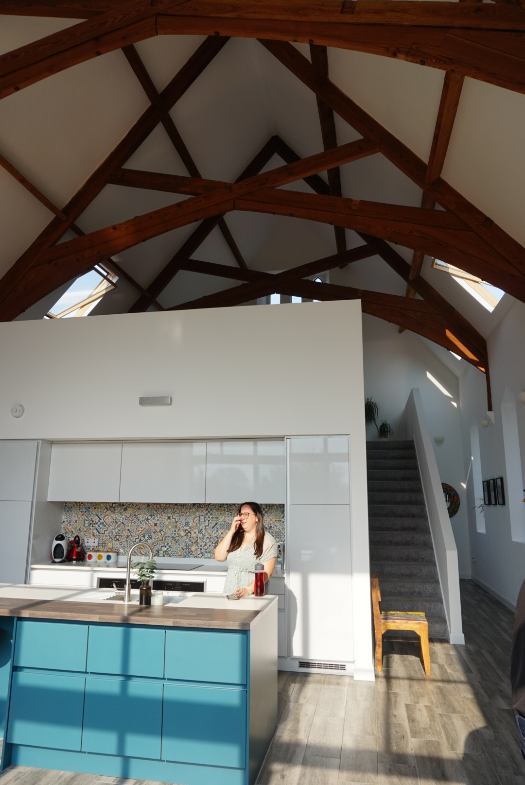 Red Raven Design project — barn conversion kitchen, exposed beams