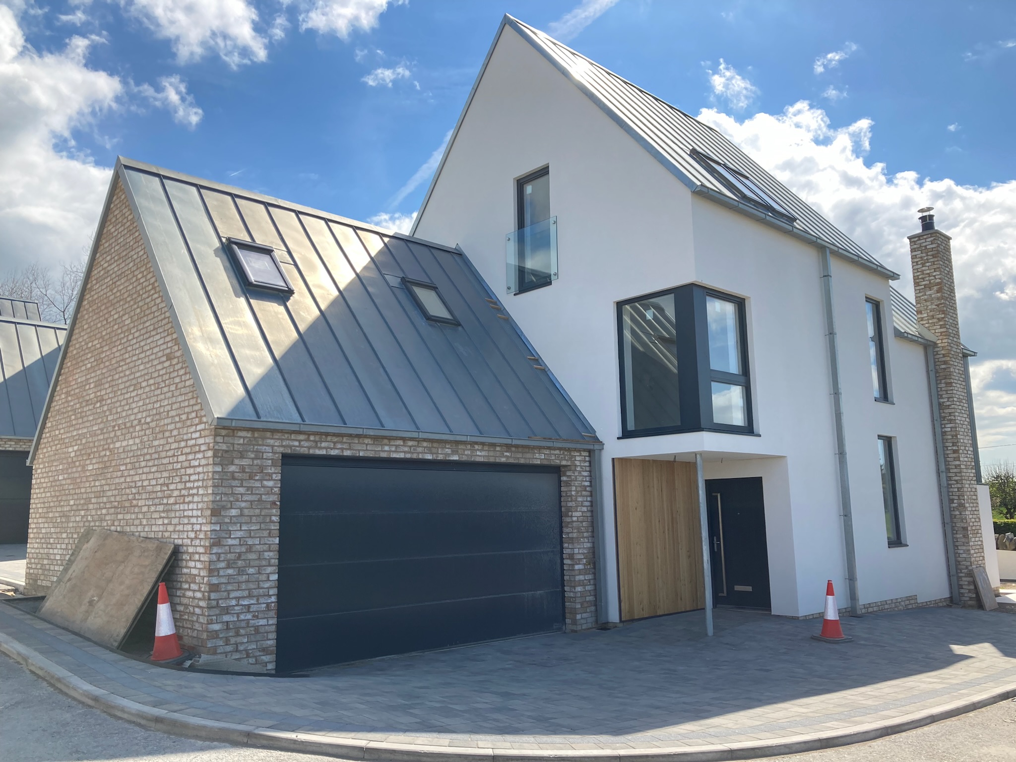 Red Raven Design project — new-build house gable end, Cumbria